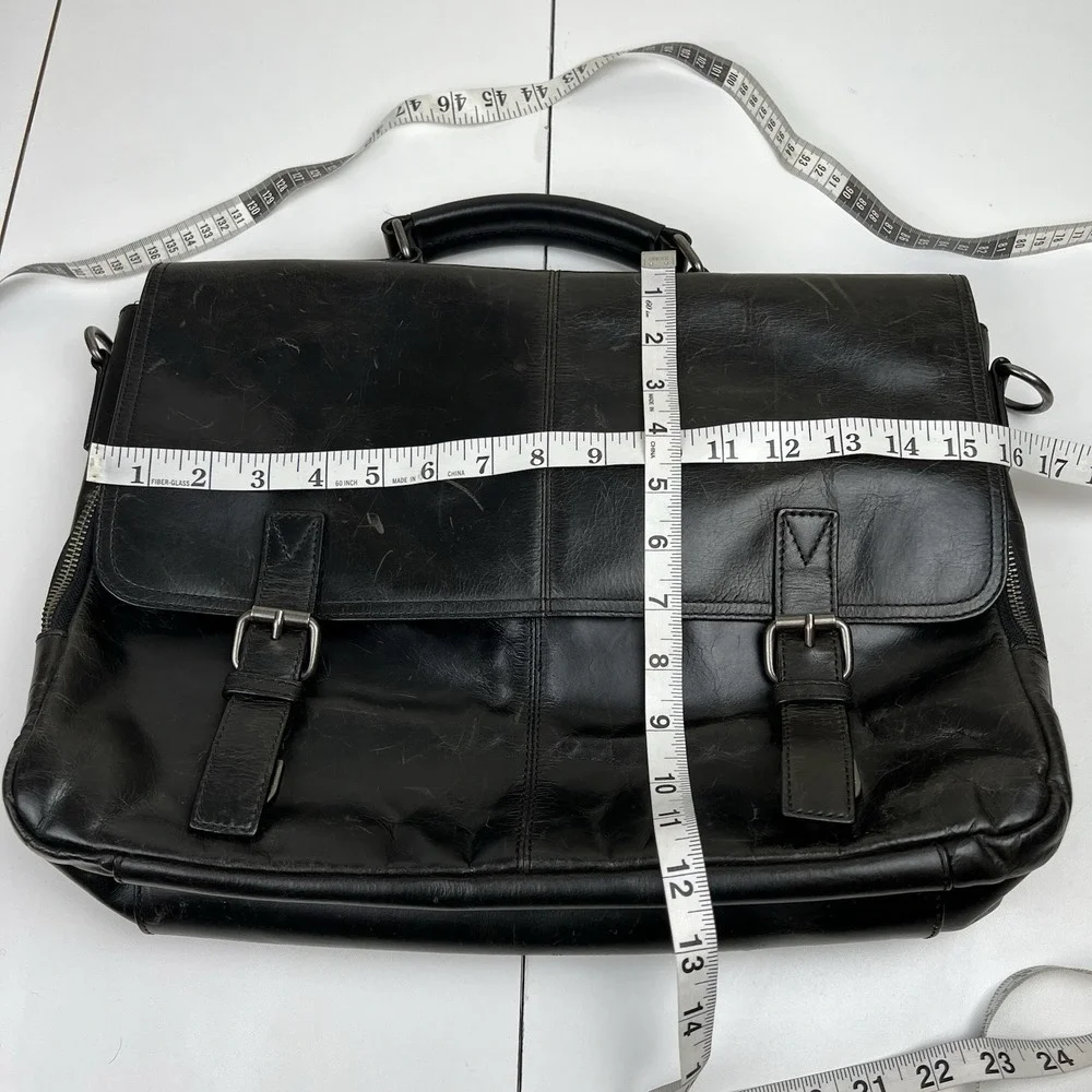 Wilsons Leather Briefcase/Messenger Bag Dark Brown to Black NO SHOULDER STRAP